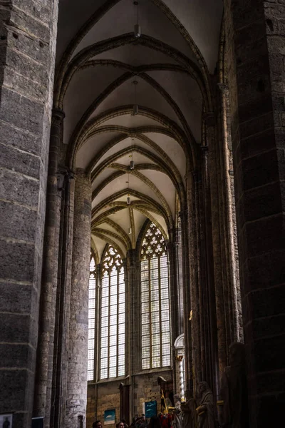 Krásný Strop Kostela Gentu Belgie Evropa Jasného Letního Dne — Stock fotografie