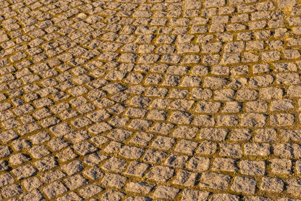 Belgien Brügge Gebogene Kopfsteinpflasterstraße — Stockfoto