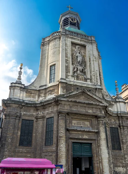 Iglesia Notre Dame Finistere Bruselas Bélgica Europa Día Soleado Brillante — Foto de Stock