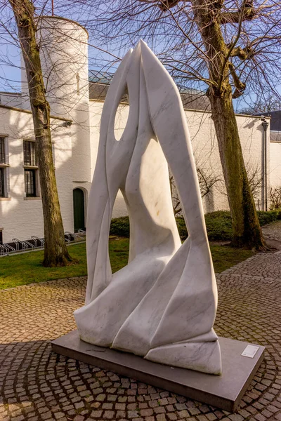 Belgium Bruges Marble Statue Park — Stock Photo, Image