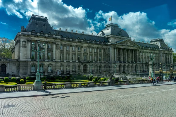 Het Koninklijk Paleis Van Brussel België Europa Een Heldere Zomerdag — Stockfoto