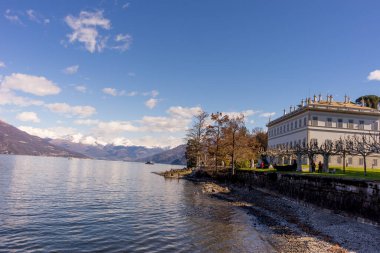 Bellagio, İtalya-1 Nisan 2018: Como, Lombardy gölü manzaralı VILLA MELZI