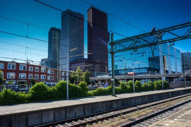 Hollanda, Den Haag - 5 Ağustos 2018: Lahey şehir silueti