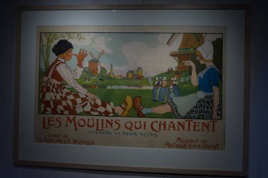 Zaanse Schans - 20 Mayıs: Hollanda tablosu sergileniyor. Zaanse Schans bir Unesco dünya mirası sahası.