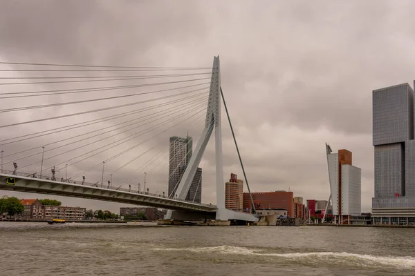 Rotterdam Juli 2016 Erasmusbrug 284M Lange Brug Ontworpen Door Ben — Stockfoto