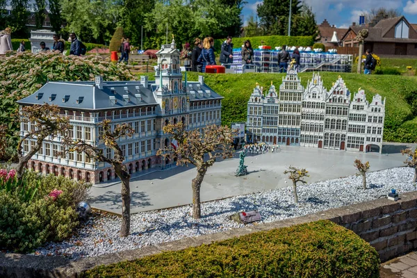 Bruselas Bélgica Abril 2017 Miniaturas Parque Mini Europe Reproducción Del —  Fotos de Stock