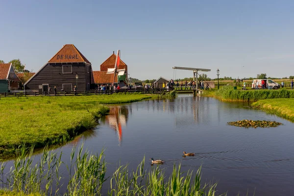 Zaanse Schans Mayo Una Fachada Una Antigua Casa Zaanse Schans —  Fotos de Stock