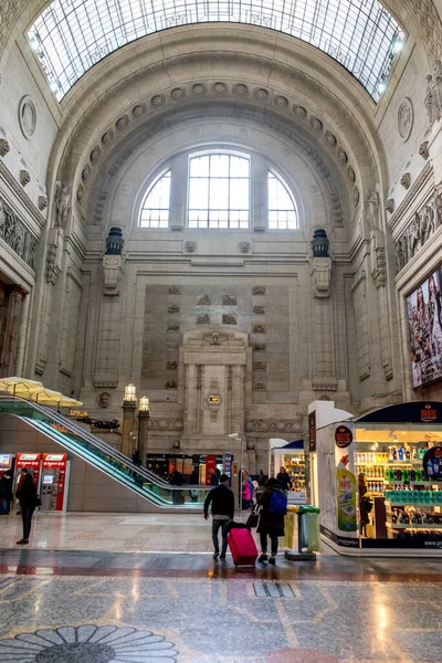 Estación Central Milán Marzo Interior Estación Central Milán Marzo 2018 — Foto de Stock