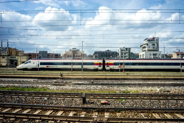 Menaggio Itália Abril 2018 Suíça Sbb Cff Ffs Train Milan — Fotografia de Stock