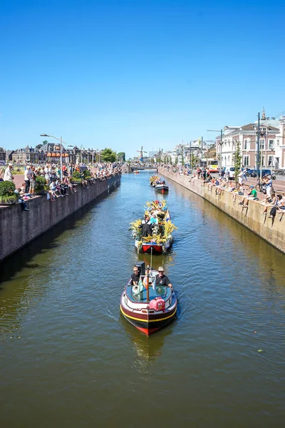 2018 Netherlands Delft August 2018 Westland Boat Parade Varend Corso — 스톡 사진