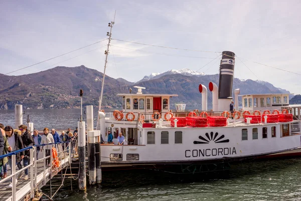Menaggio Italy April 2018 Πλοίο Της Concordia Στη Λίμνη Κόμο — Φωτογραφία Αρχείου