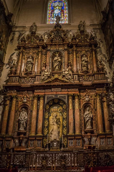Sevilha Espanha Junho 2017 Uma Área Oração Dentro Catedral Gótica — Fotografia de Stock