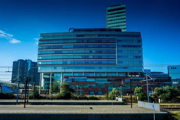 Hollanda, Amsterdam Sloterdijk - 22 Temmuz 2018: UWV binası, UWV Avrupa İşçi Sigorta Ajansı anlamına geliyor