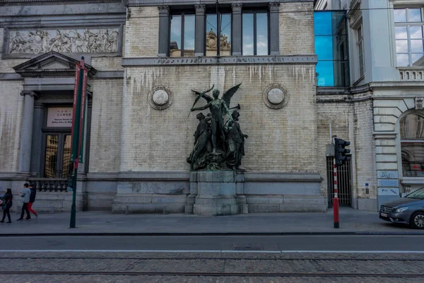 Βρυξέλλες Βέλγιο Απριλίου 2017 Είσοδος Του Βασιλικού Μουσείου Καλών Τεχνών — Φωτογραφία Αρχείου
