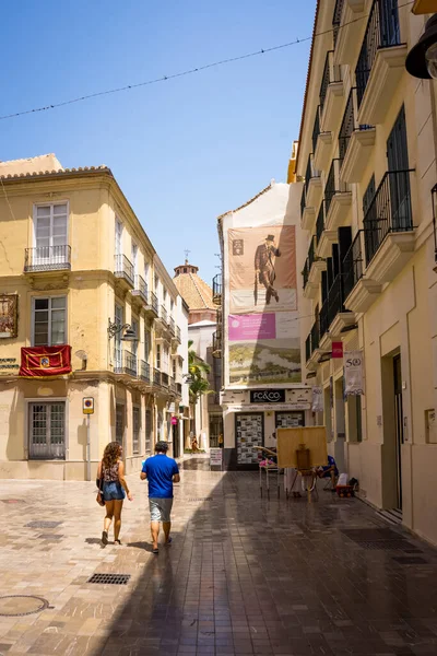 Spanien Málaga Juni 2017 Eine Gruppe Von Menschen Läuft Auf — Stockfoto