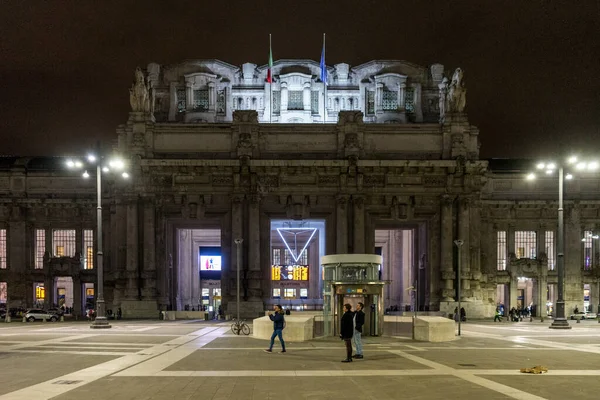 Italië Milaan Maart 2018 Entree Van Het Treinstation Van Milaan — Stockfoto