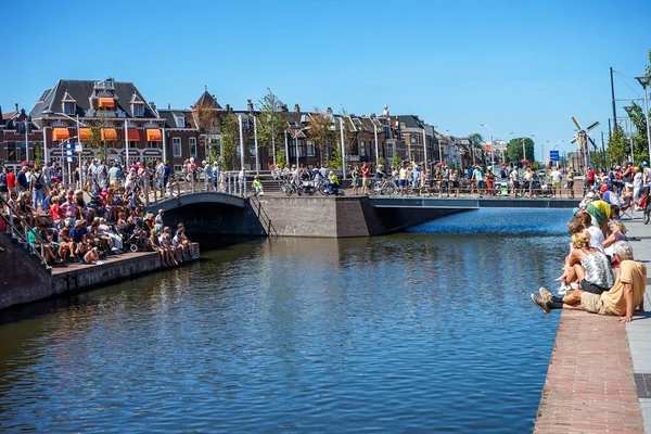 Netherlands Delft August 2018 Westland Boat Parade Varend Corso Festive — Stock Photo, Image