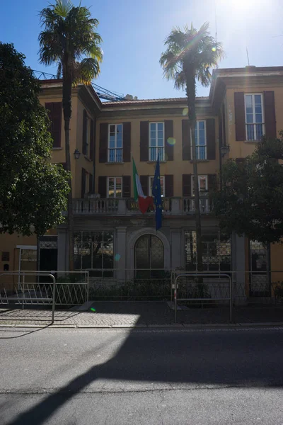 Menaggio Talya Nisan 2018 Castellino Castello Ilköğretim Okulu Binası Lombardy — Stok fotoğraf