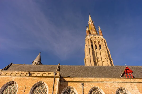 Bruges Bélgica Fevereiro 2018 Igreja Nossa Senhora Bruges Bélgica — Fotografia de Stock