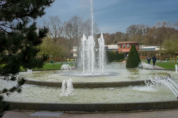 花の庭 オランダ ヨーロッパ 水の泉 — ストック写真
