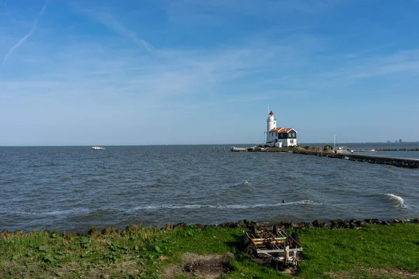 Países Baixos Wetlands Maarken Europa Vista Cenica Mar Contra Céu — Fotografia de Stock