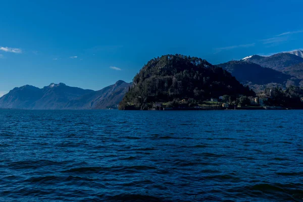 Europa Italia Bellagio Lago Como Gran Cuerpo Agua Con Una —  Fotos de Stock