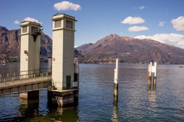 İtalya, Bellagio, Como Gölü, rıhtım.
