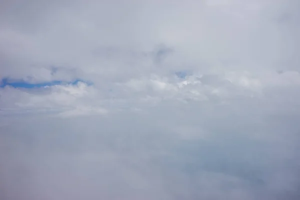 Krásné Majestátní Mraky Modré Obloze Letadla Španělsko Evropa — Stock fotografie