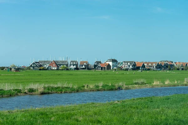 Hollandia Wetlands Maarken Európa Egy Csoport Ember Területen — Stock Fotó