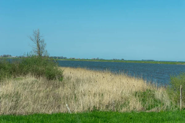 Países Baixos Wetlands Maarken Europa Vista Cenica Campo Contra Céu — Fotografia de Stock