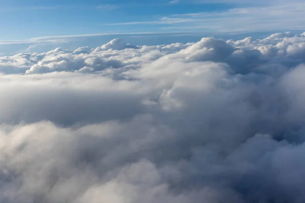 Vue Des Nuages Depuis Fenêtre Avion Avion Volant Travers Ciel — Photo