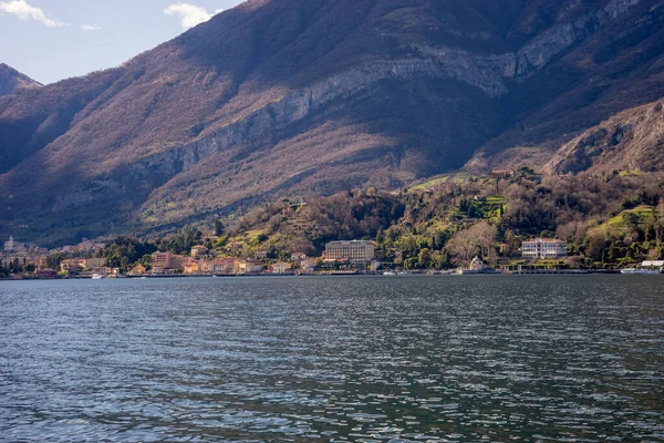 Europa Italia Lecco Lago Como Gran Cuerpo Agua Con Una — Foto de Stock