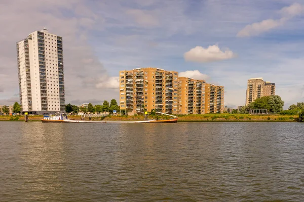 Niederlande Rotterdam Skyline Über Dem Mass River — Stockfoto