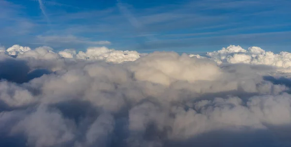 Widok Chmur Okna Samolotu — Zdjęcie stockowe