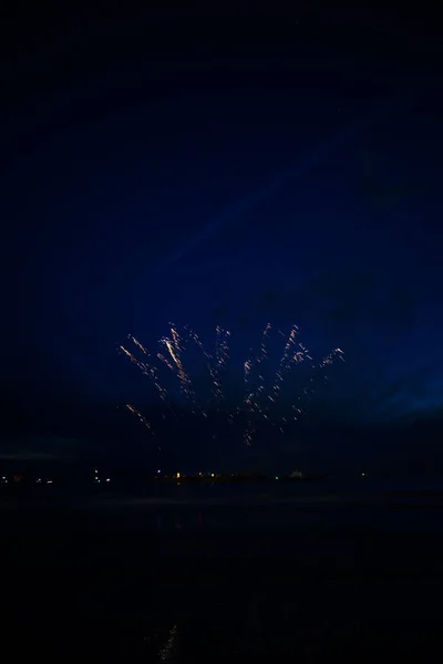 Evento Anual Fogos Artifício Verão Praia Scheveningen Den Haag Agosto — Fotografia de Stock