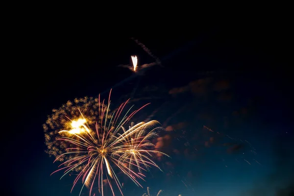 Evento Anual Fogos Artifício Verão Praia Scheveningen Den Haag Agosto — Fotografia de Stock