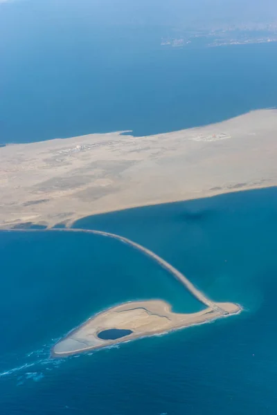 Dubai Emirates Desert View Water Mountain Background — Stock Photo, Image