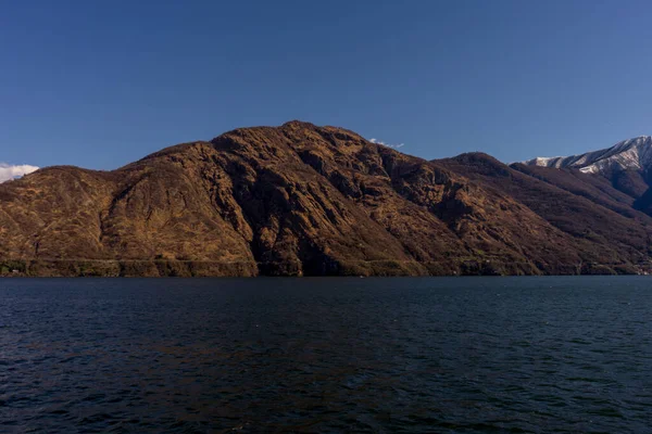 Europa Itália Lecco Lago Como Grande Corpo Água Com Uma — Fotografia de Stock