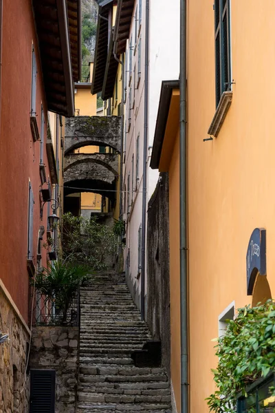 Itália Varenna Lago Como Close Uma Escada Pedra — Fotografia de Stock