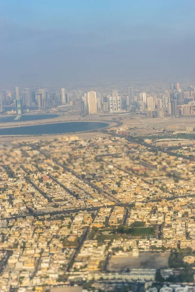 Dubai Emirates Desert Una Vista Una Città — Foto Stock