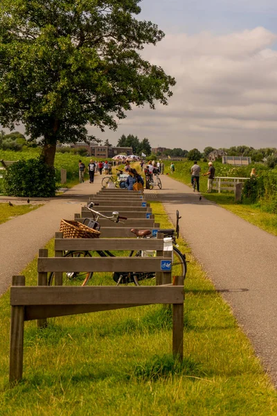 Hollandia Kinderdijk Kerékpárstand — Stock Fotó
