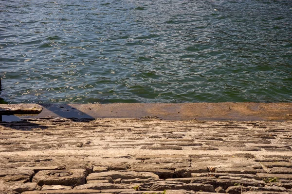 Europa Italien Bellagio Comer See Ein Felsiger Strand — Stockfoto