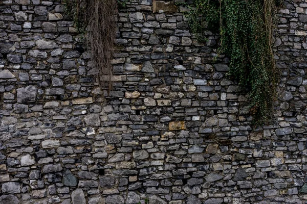 Європа Італія Варенна Озеро Комо Full Frame Shot Stone Wall — стокове фото