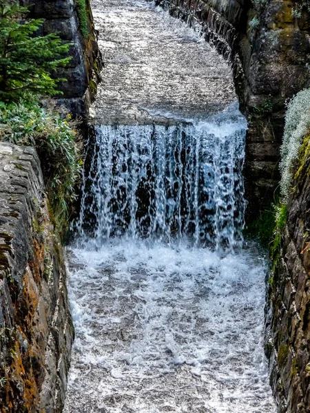Schweiz Lauterbrunnen Europa Blick Von Waterfall Allen Rocken — Stockfoto