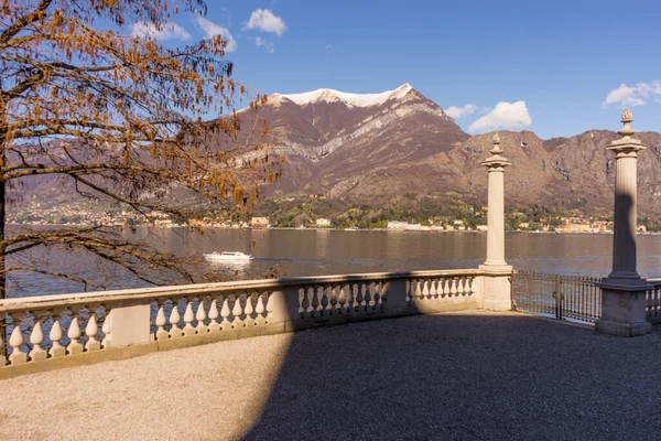 Italie Bellagio Lac Côme Clôture Surplombant Vue Panoramique Sur Les — Photo