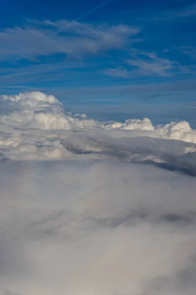 Vue Des Nuages Depuis Fenêtre Avion — Photo