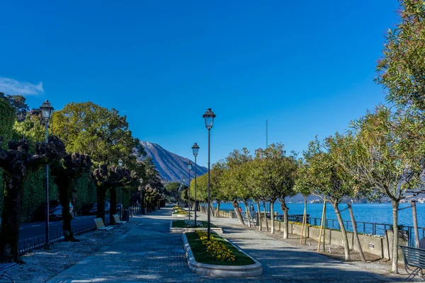 Italien Bellagio Comosjön Vandra Älskare Plats Att Bredvid Sjön — Stockfoto