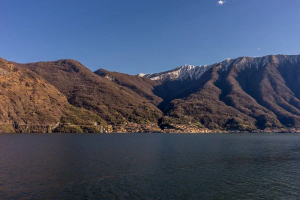 Europa Italia Lecco Lago Como Gran Cuerpo Agua Con Una — Foto de Stock