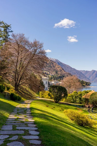 Itália Bellagio Lago Como Vista Cenica Landscape Contra Céu — Fotografia de Stock