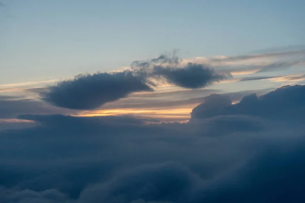 Vista Delle Nuvole Dal Finestrino Dell Aereo Nuvole Nel Cielo — Foto Stock